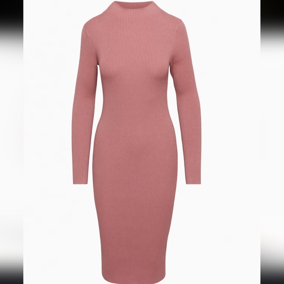 Aritzia Dresses & Skirts - Orange Ribbed Knit Dress